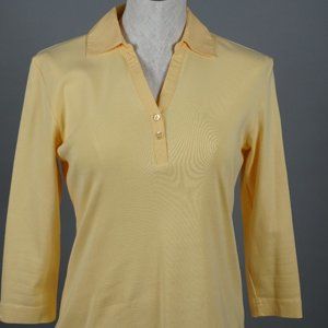 Talbot Vneck Polo T-shirt Yellow Small